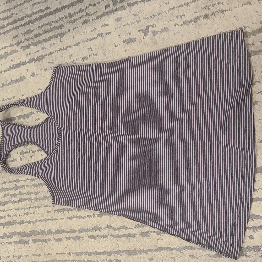 Lululemon Cool Racerback Hyper Stripe Mauvelous Heathered Black tank top - Picture 7 of 9